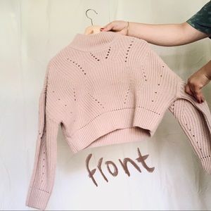 Pink Cropped Sweater